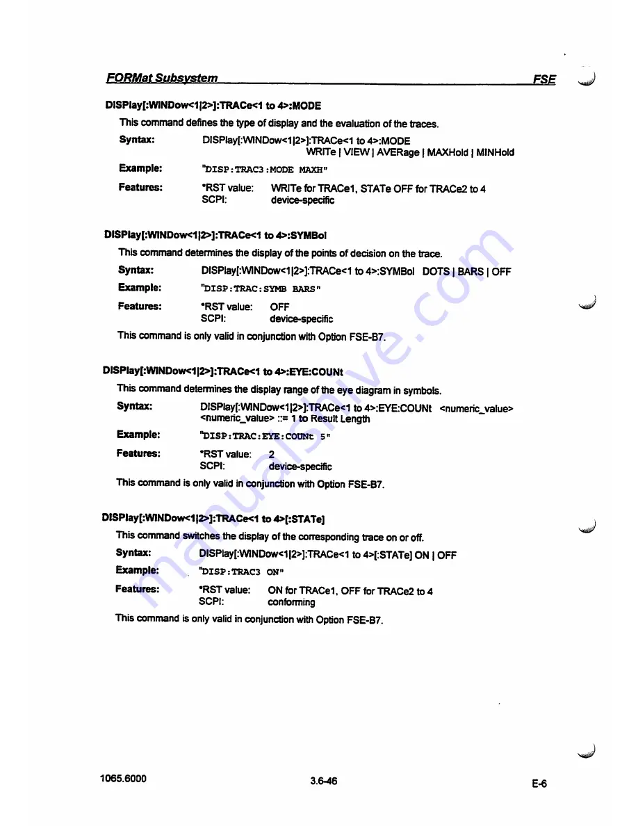 Rohde & Schwarz FSE-B7 Operating Manual Download Page 158