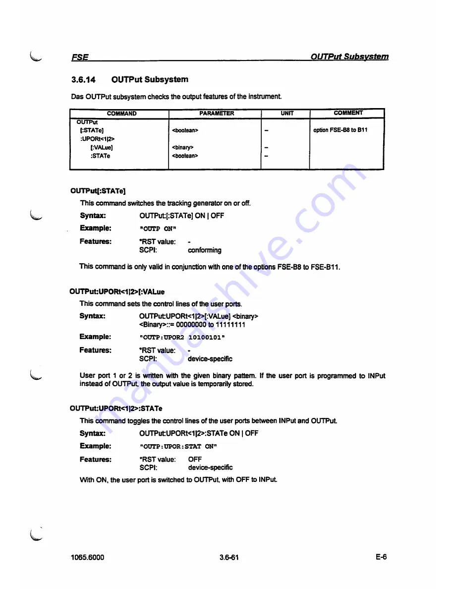 Rohde & Schwarz FSE-B7 Operating Manual Download Page 173