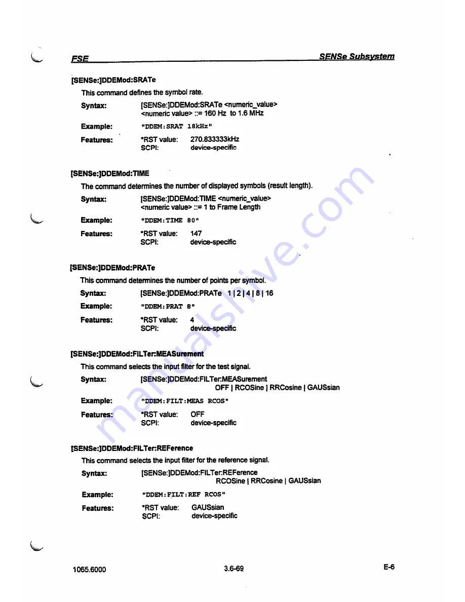 Rohde & Schwarz FSE-B7 Operating Manual Download Page 181