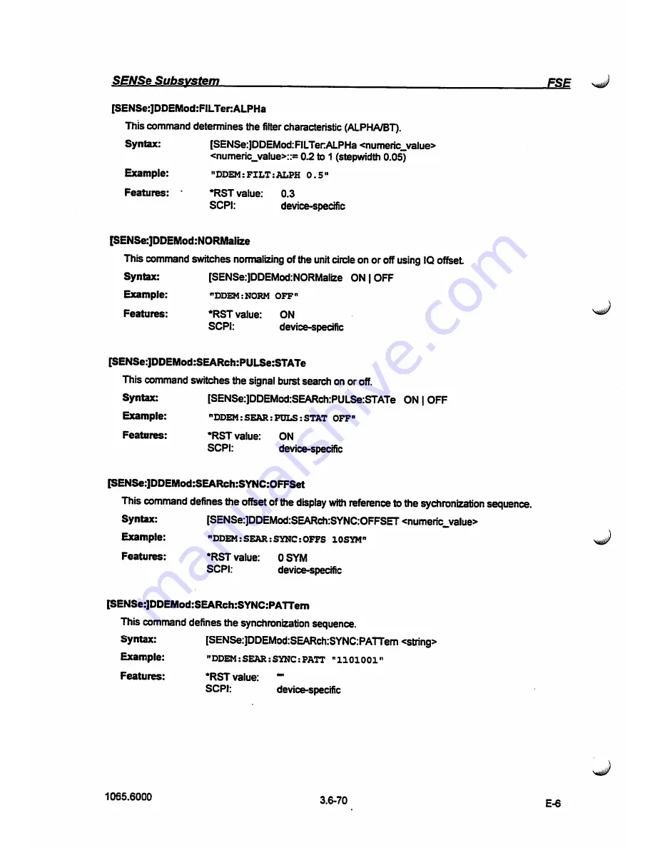 Rohde & Schwarz FSE-B7 Operating Manual Download Page 182