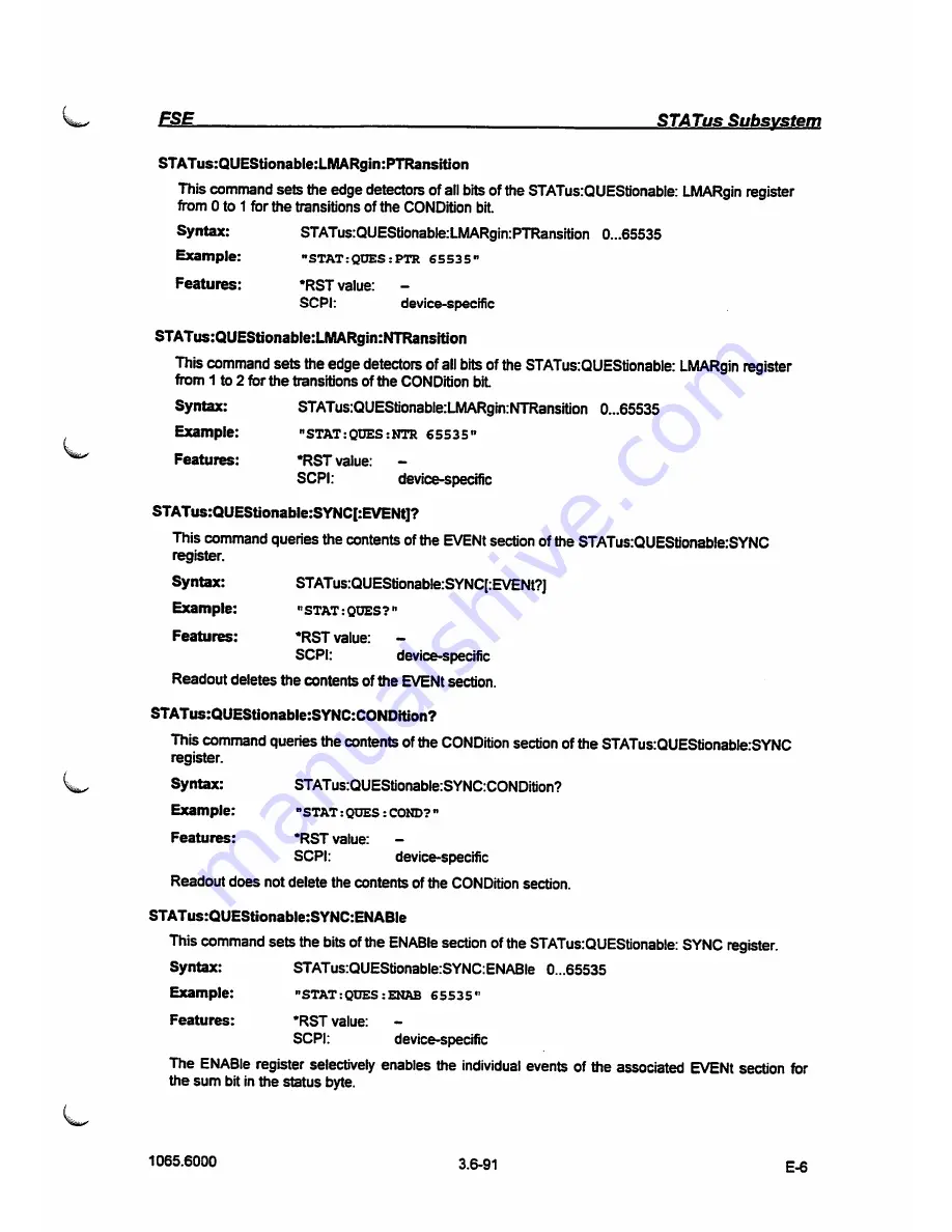 Rohde & Schwarz FSE-B7 Operating Manual Download Page 203