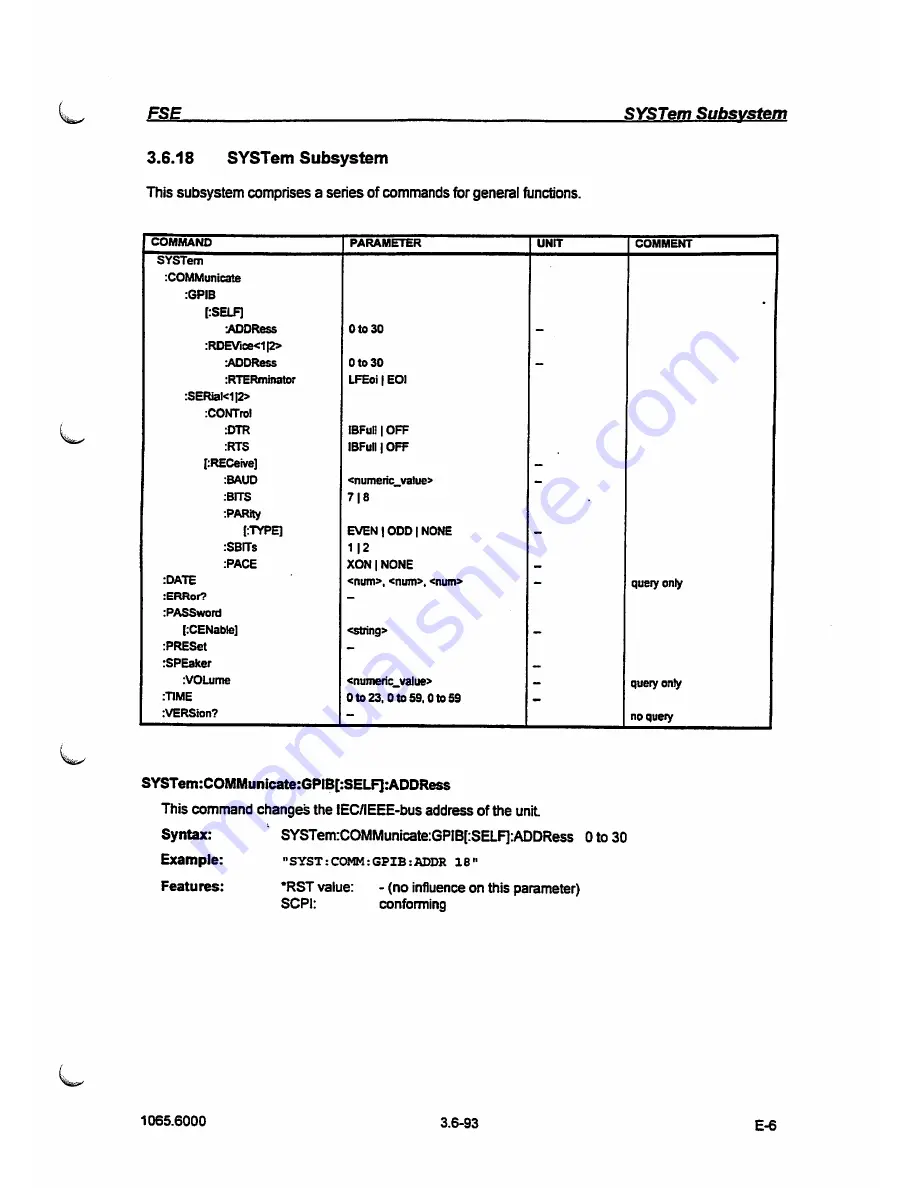 Rohde & Schwarz FSE-B7 Operating Manual Download Page 205