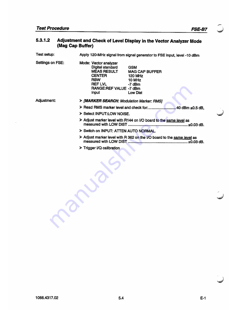 Rohde & Schwarz FSE-B7 Operating Manual Download Page 218