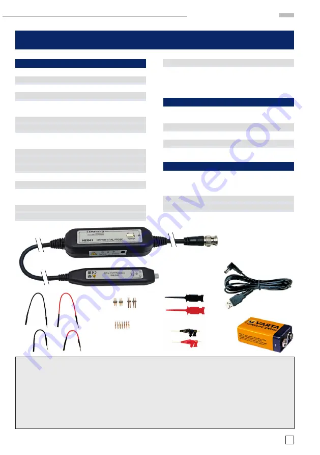 Rohde & Schwarz HAMEG HZO41 Скачать руководство пользователя страница 3