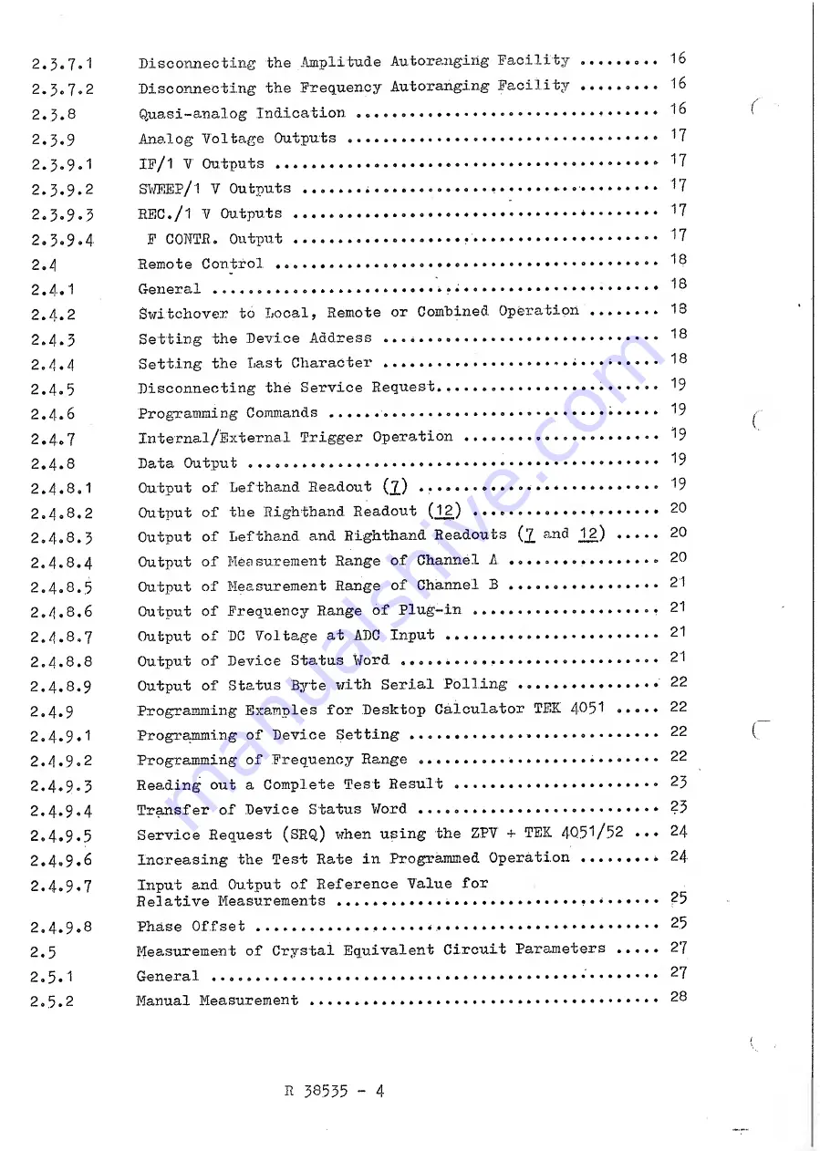 Rohde & Schwarz ZPV Manual Download Page 4