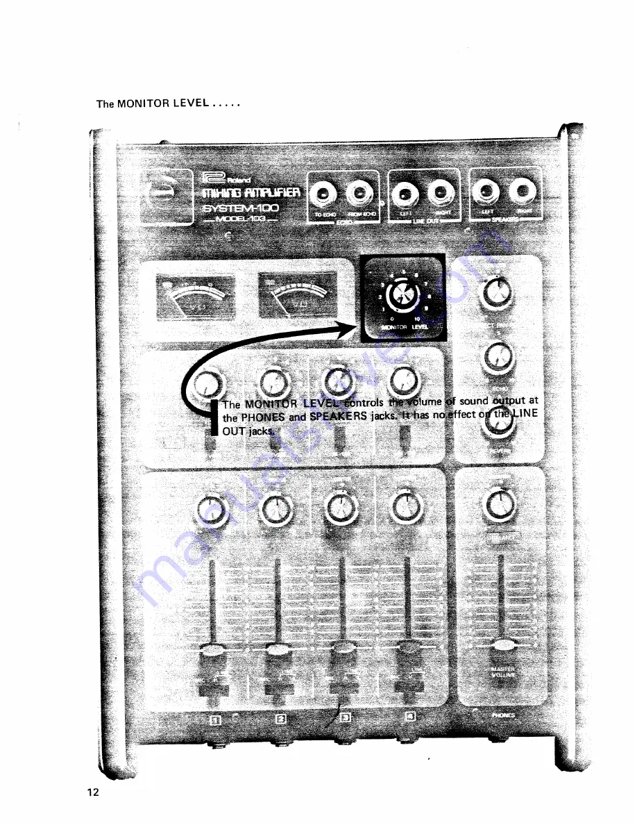 Roland 103 Instruction Manual Download Page 12