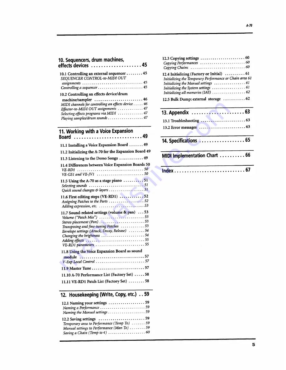 Roland A-70 Скачать руководство пользователя страница 5