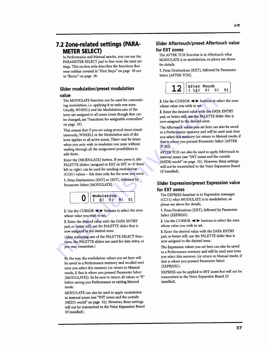 Roland A-70 Owner'S Manual Download Page 37