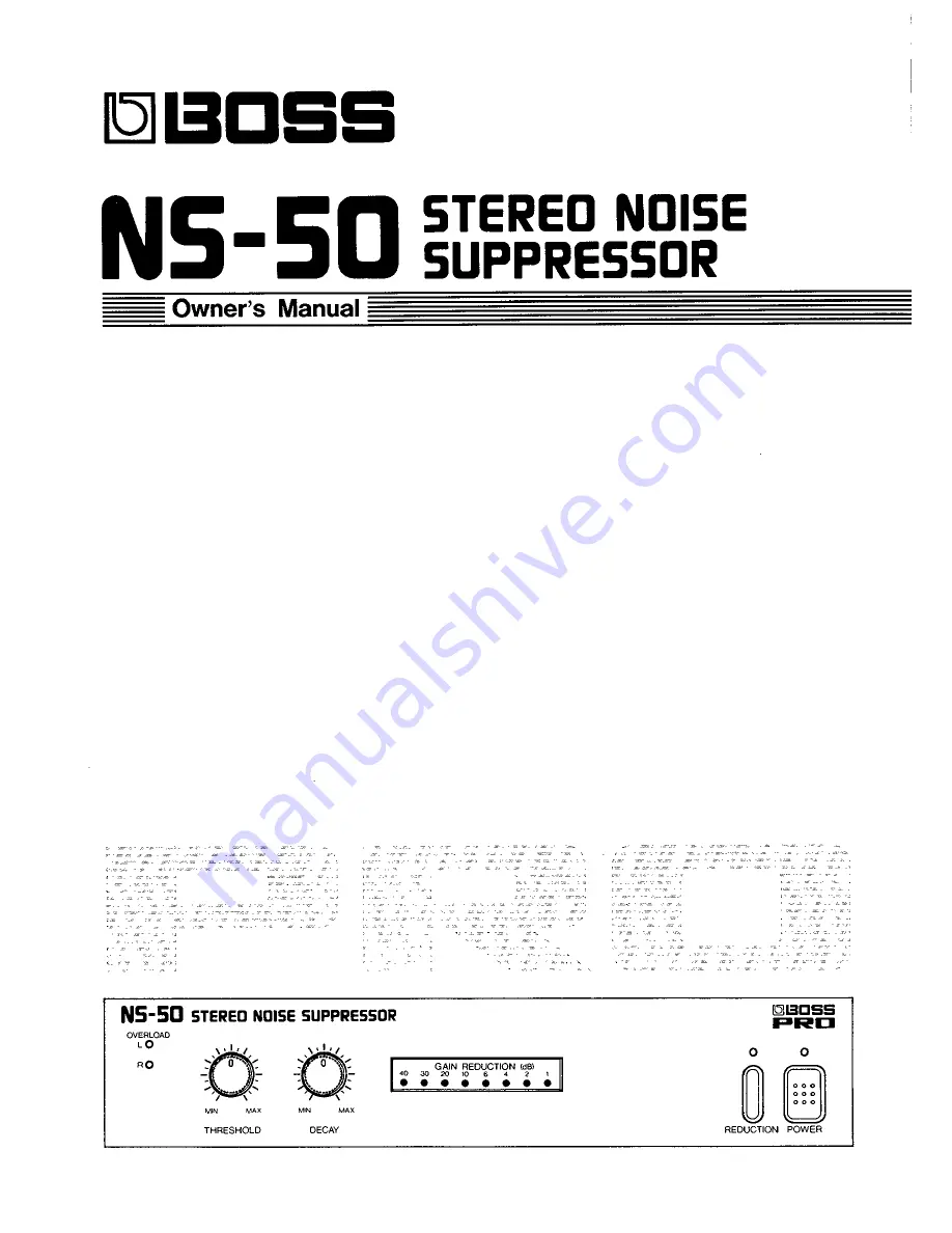 Roland Boss NS-50 Owner'S Manual Download Page 1