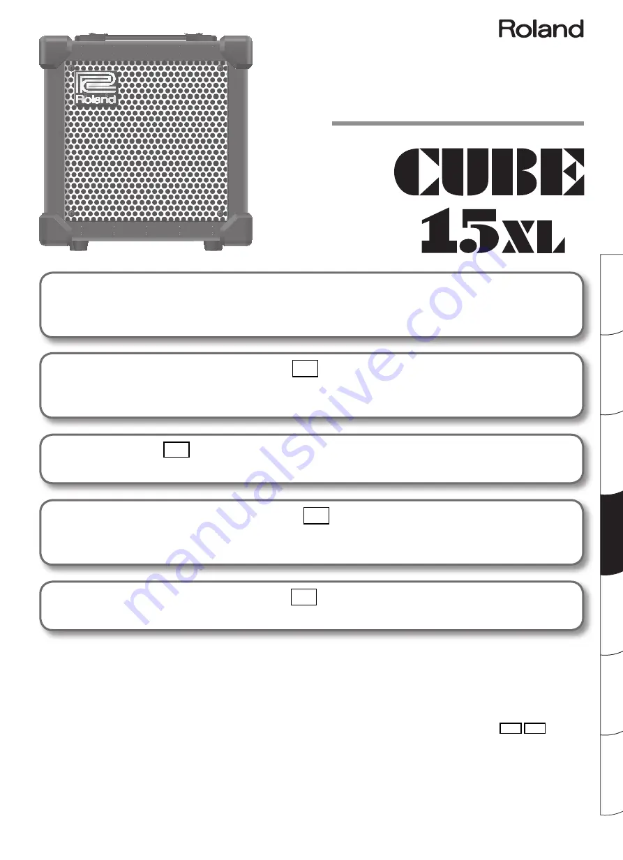 Roland CUBE-15XL Скачать руководство пользователя страница 21