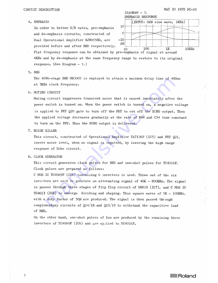 Roland DC-10 Service Notes Download Page 4