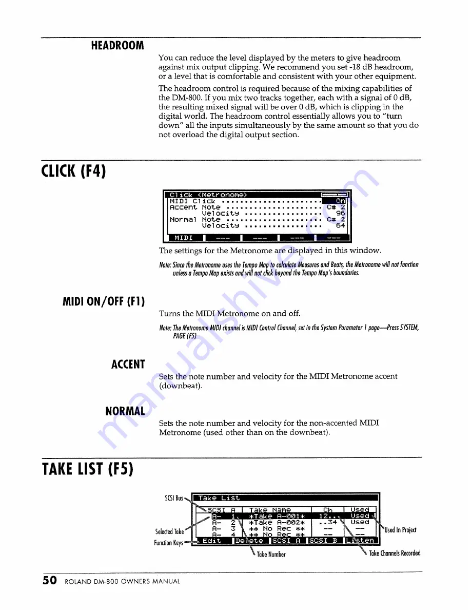 Roland DM-800 Owner'S Manual Download Page 52