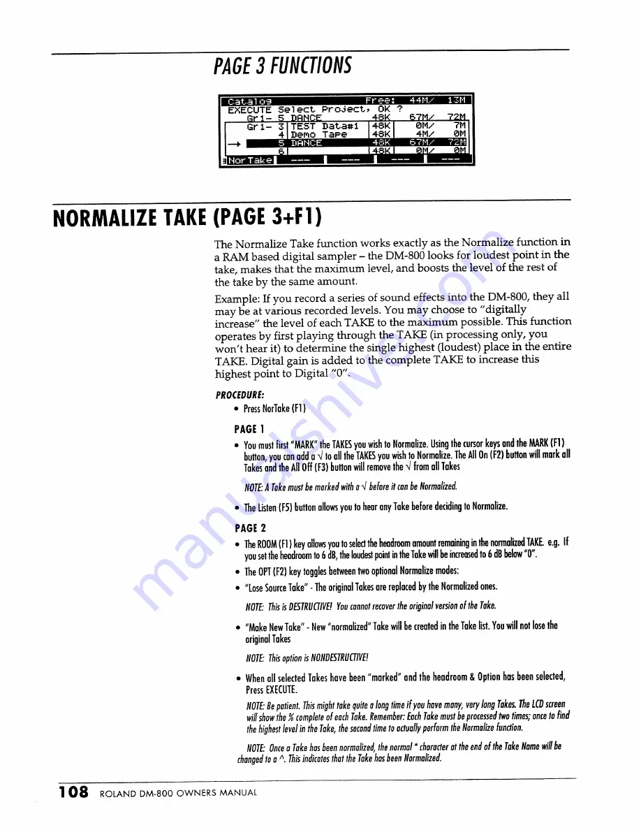 Roland DM-800 Owner'S Manual Download Page 110