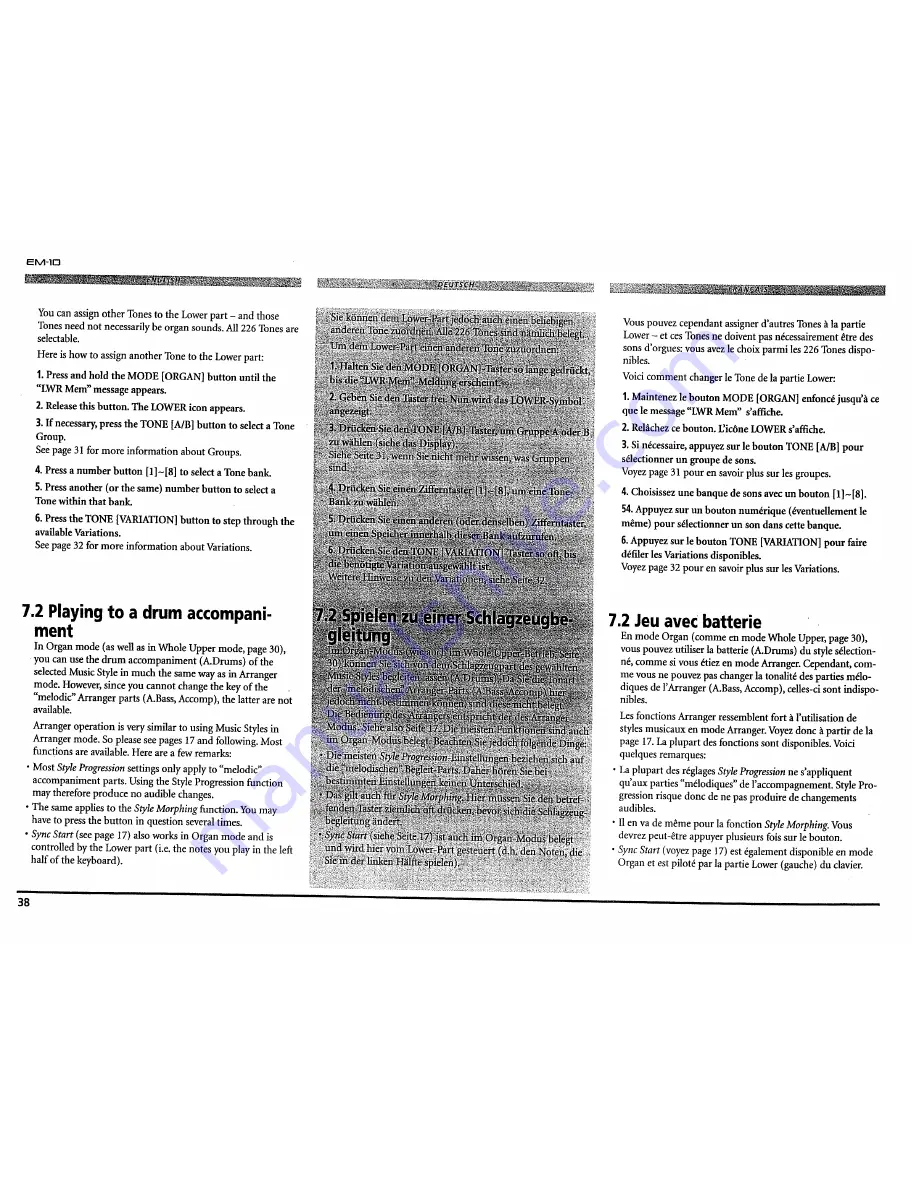 Roland EM-10 Owner'S Manual Download Page 38