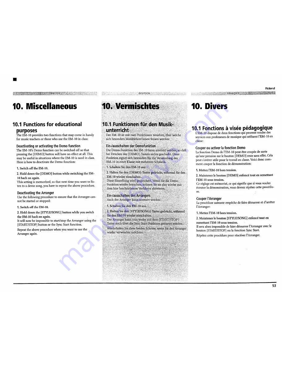 Roland EM-10 Owner'S Manual Download Page 53