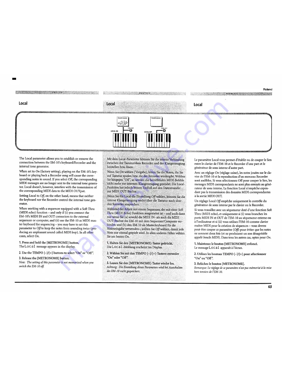 Roland EM-10 Owner'S Manual Download Page 63