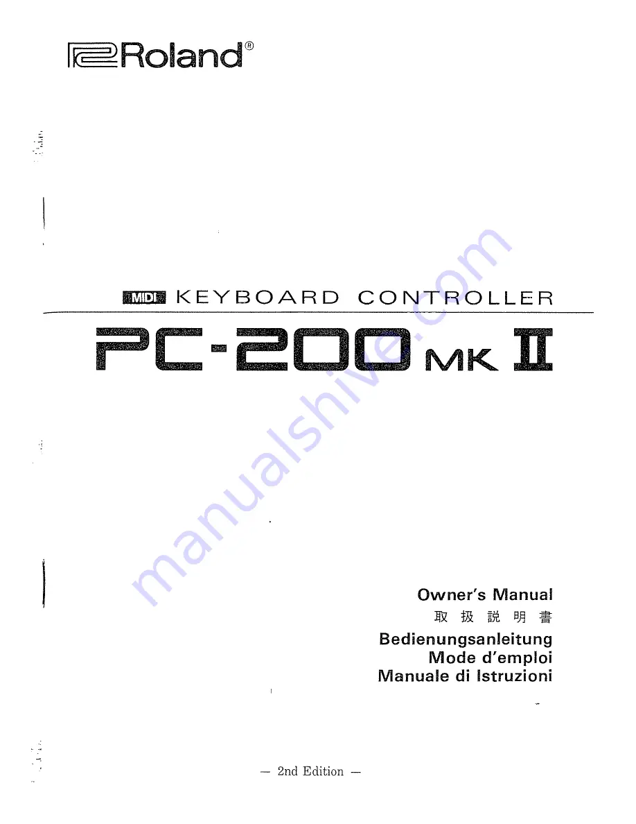 Roland PC-200 mk II Owner'S Manual Download Page 1