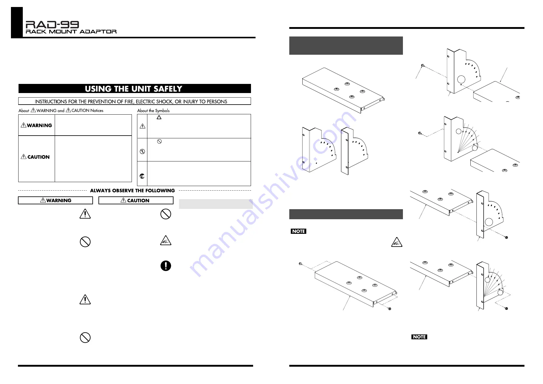 Roland RAD-99 Setting Manual Download Page 1