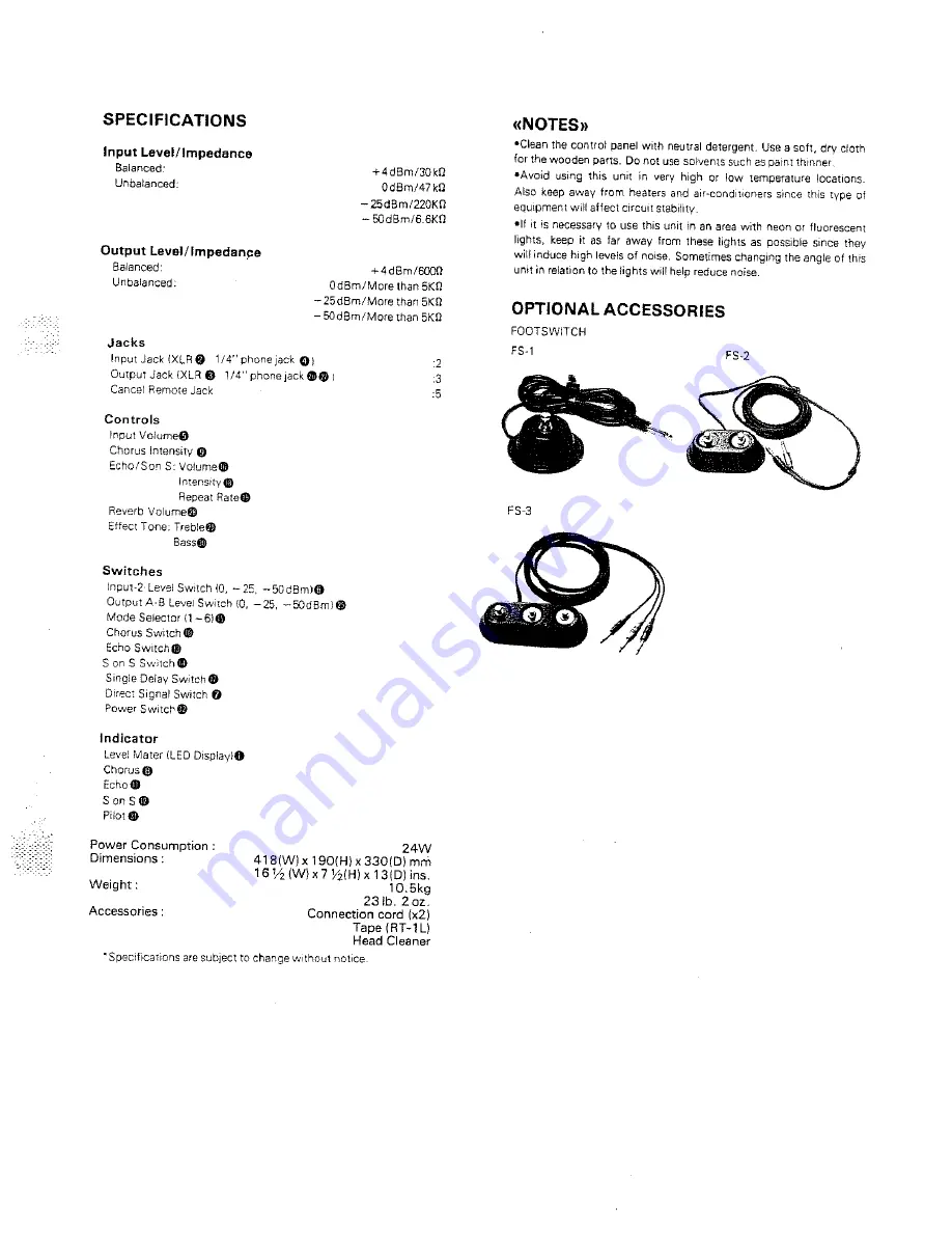 Roland RE-501 Owner'S Manual Download Page 6