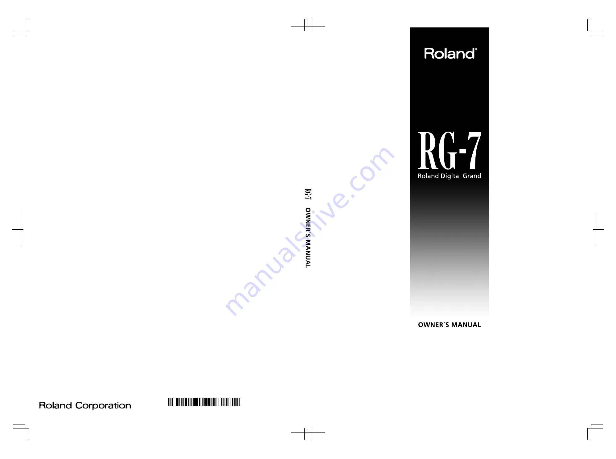 Roland RG-7 Owner'S Manual Download Page 1