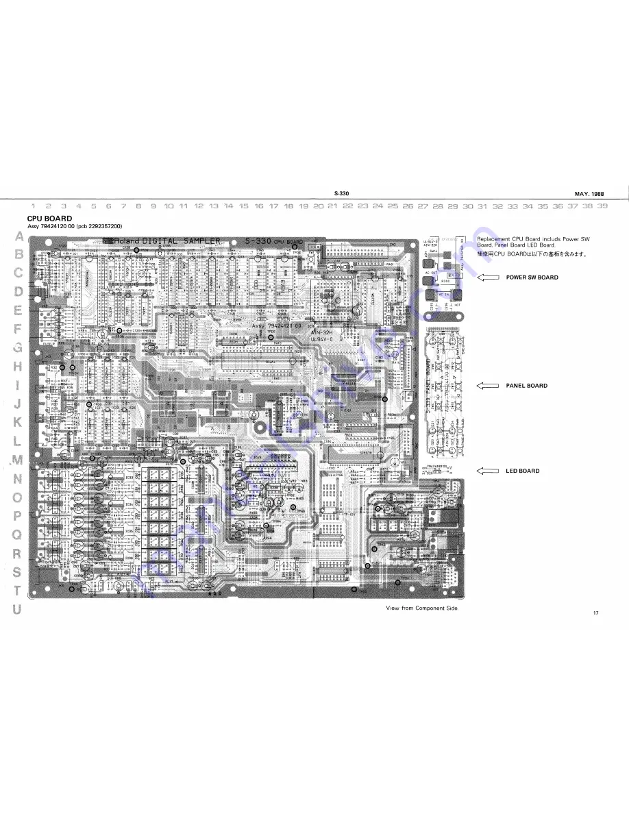 Roland S-330 Service Notes Download Page 17