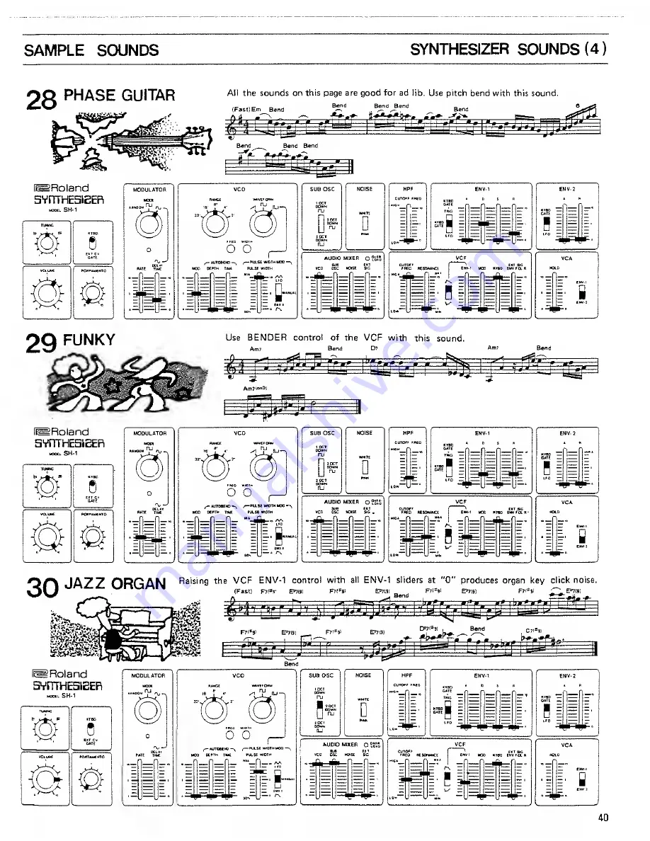 Roland SH-1 Скачать руководство пользователя страница 41