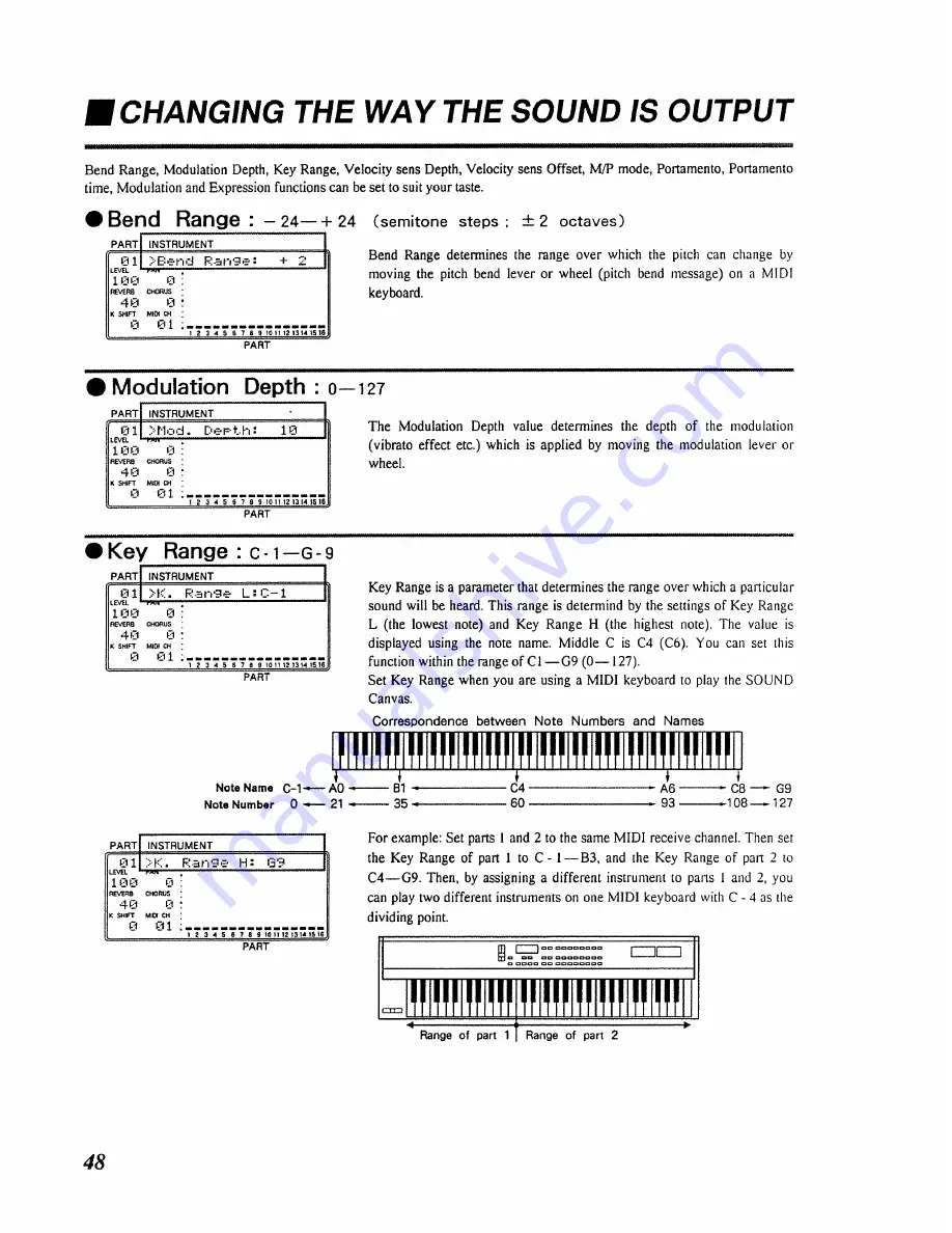 Roland Sound Canvas SC-55mkII Owner'S Manual Download Page 48