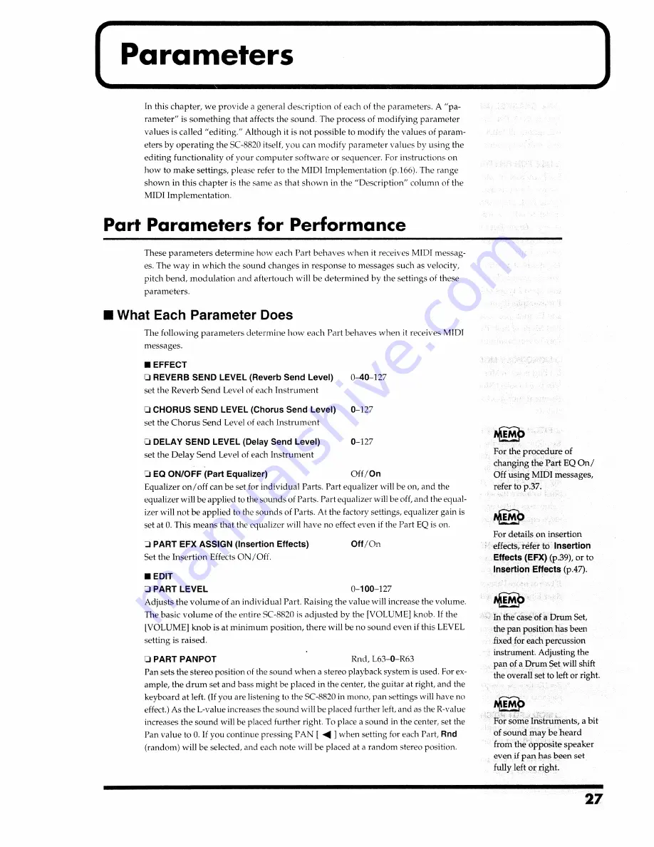 Roland SoundCanvas SC-8820 Owner'S Manual Download Page 27