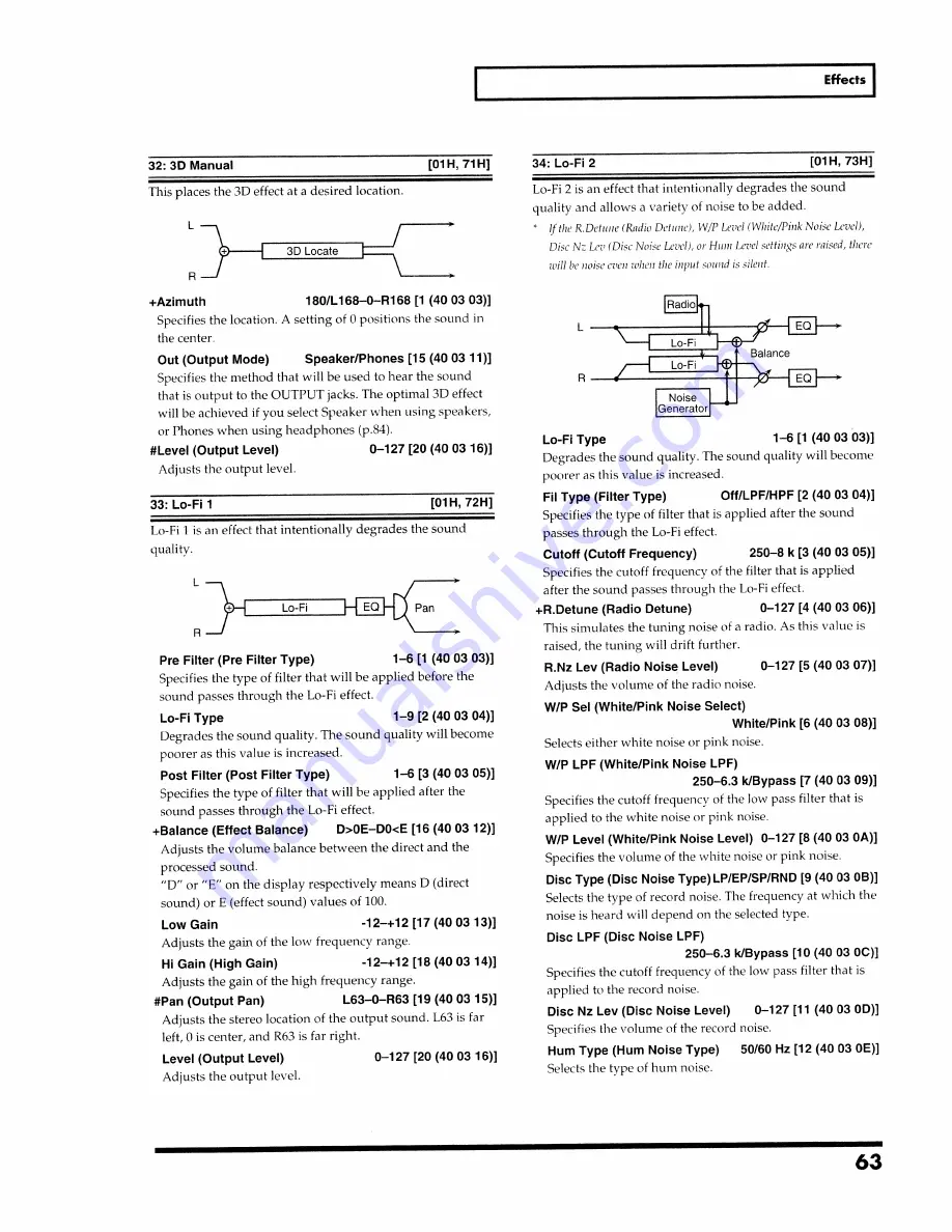 Roland SoundCanvas SC-8820 Owner'S Manual Download Page 63