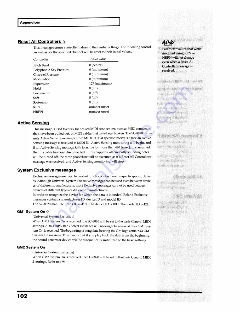 Roland SoundCanvas SC-8820 Owner'S Manual Download Page 102