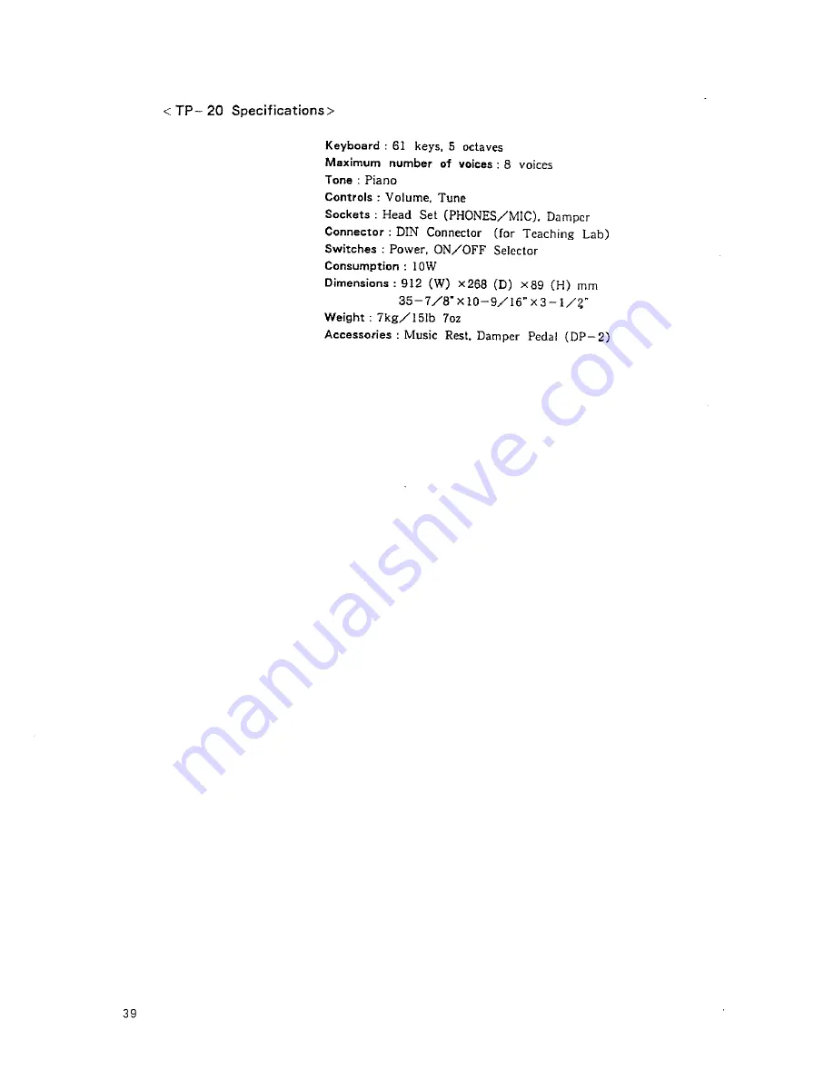 Roland TL-16 Owner'S Manual Download Page 39