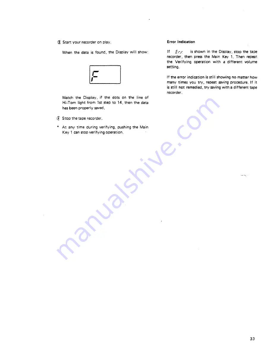 Roland TR-707 Owner'S Manual Download Page 33