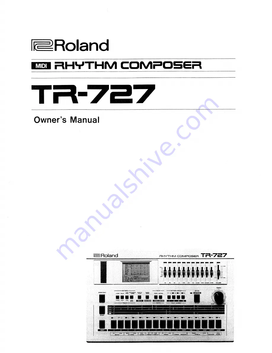 Roland TR-727 Owner'S Manual Download Page 1