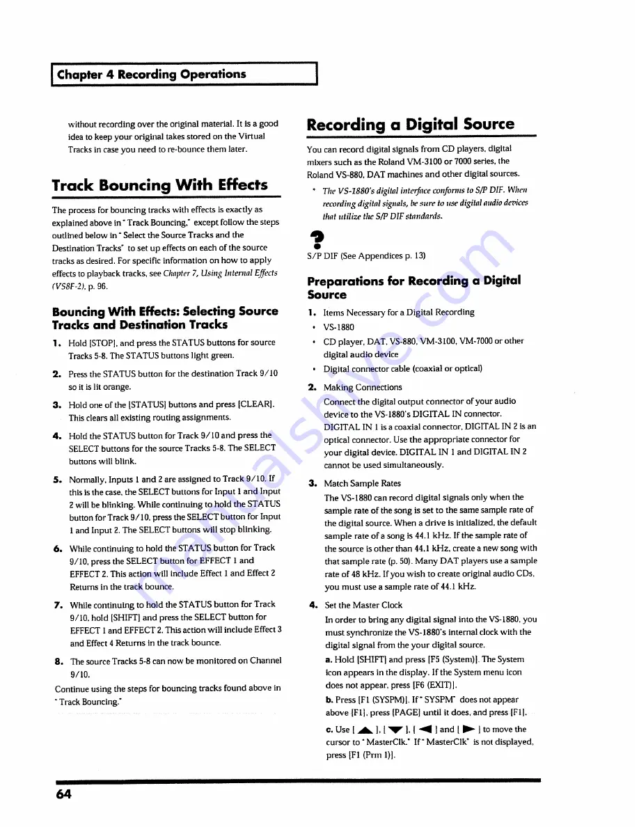 Roland VS-1880 Owner'S Manual Download Page 64