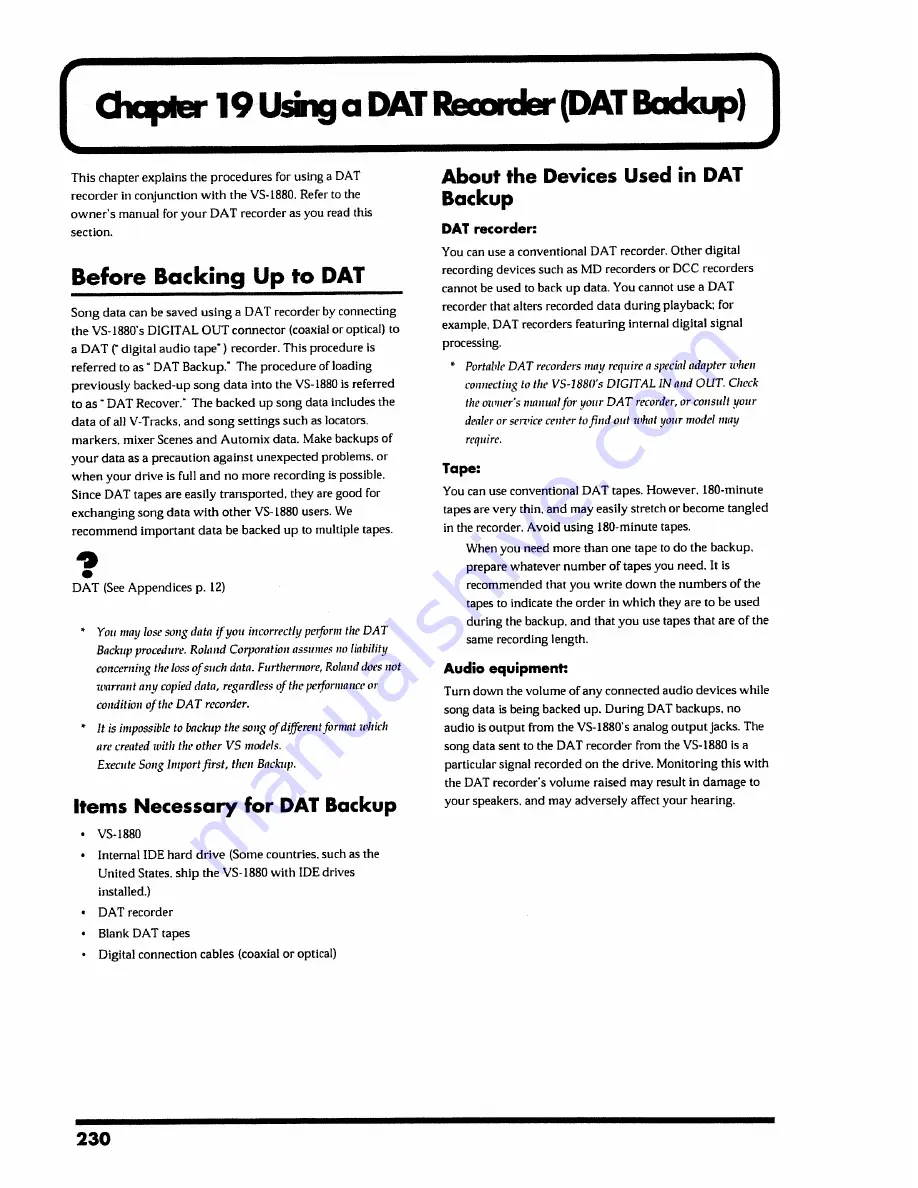 Roland VS-1880 Owner'S Manual Download Page 230