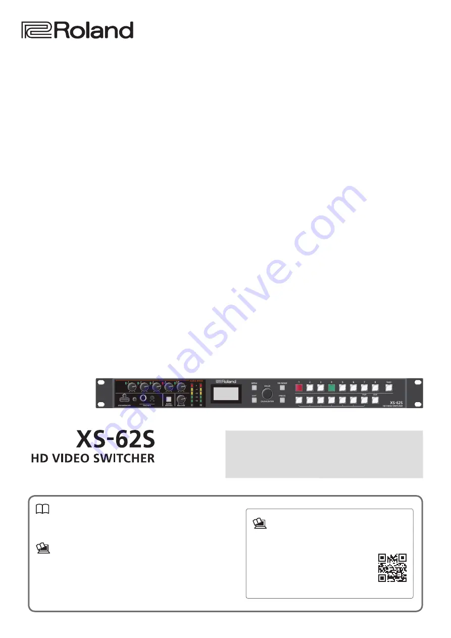 Roland XS-62S Owner'S Manual Download Page 1