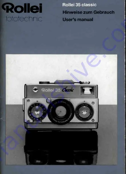 Rollei 35 Classic User Manual Download Page 2