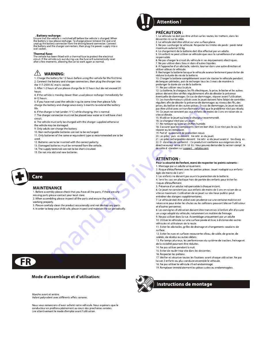 Rollplay Volkswagen Camper Van Assembly Instructions Manual Download Page 7