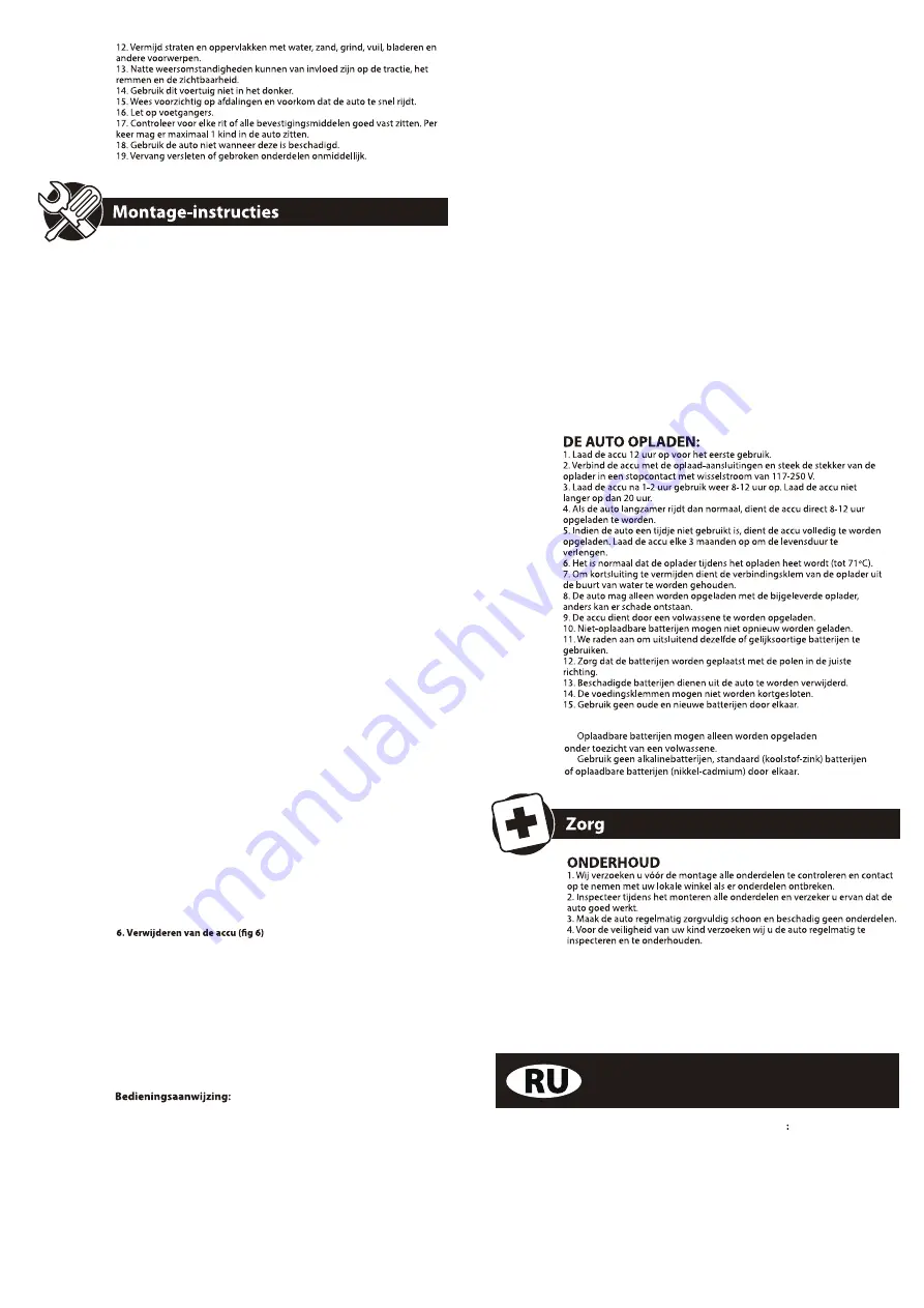 Rollplay Volkswagen Camper Van Assembly Instructions Manual Download Page 16