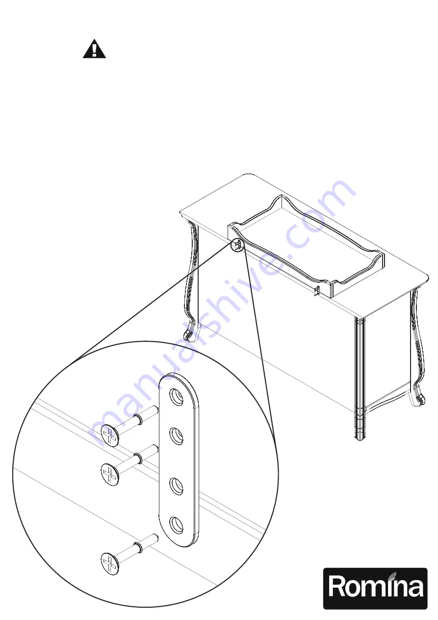 Romina CHANGING TABLE Instructions Download Page 1