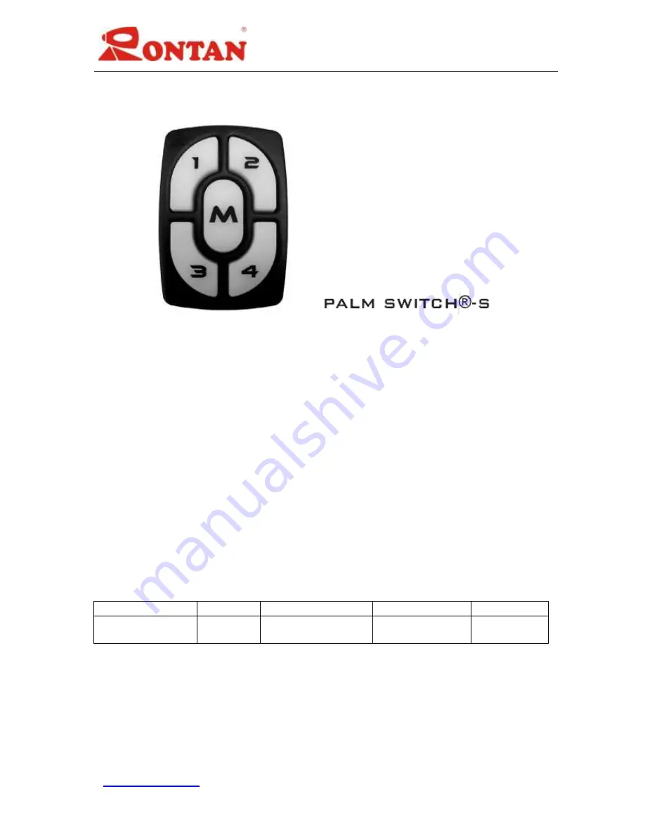 Rontan PALM SWITCH-S SC22 User Manual Download Page 1