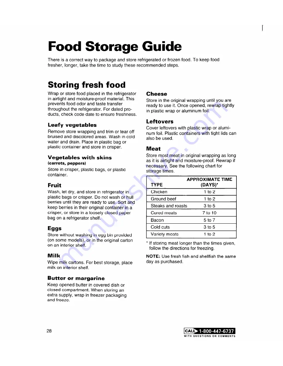 Roper RS20AWXEN00 Use And Care Manual Download Page 28