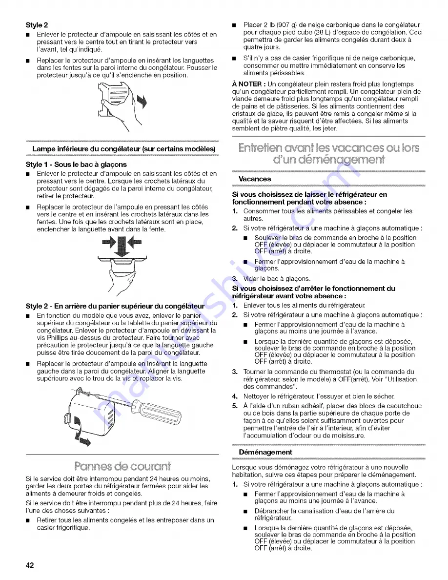 Roper RS25AFXRD01 Скачать руководство пользователя страница 42