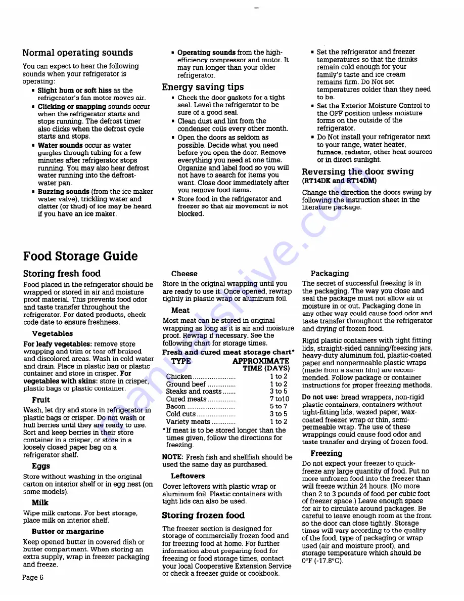 Roper RT12DC Use And Care Manual Download Page 6