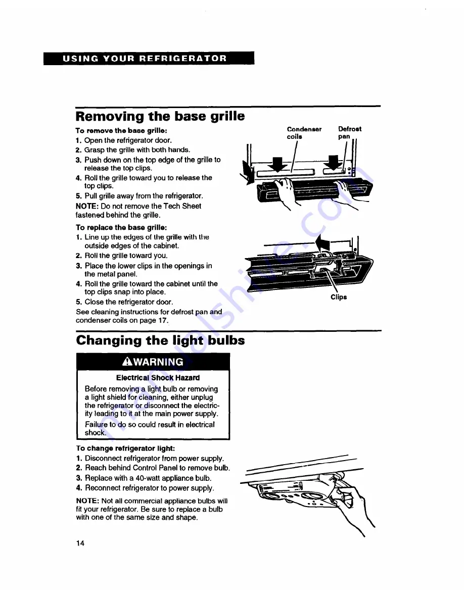 Roper RT16DK Use And Care Manual Download Page 14