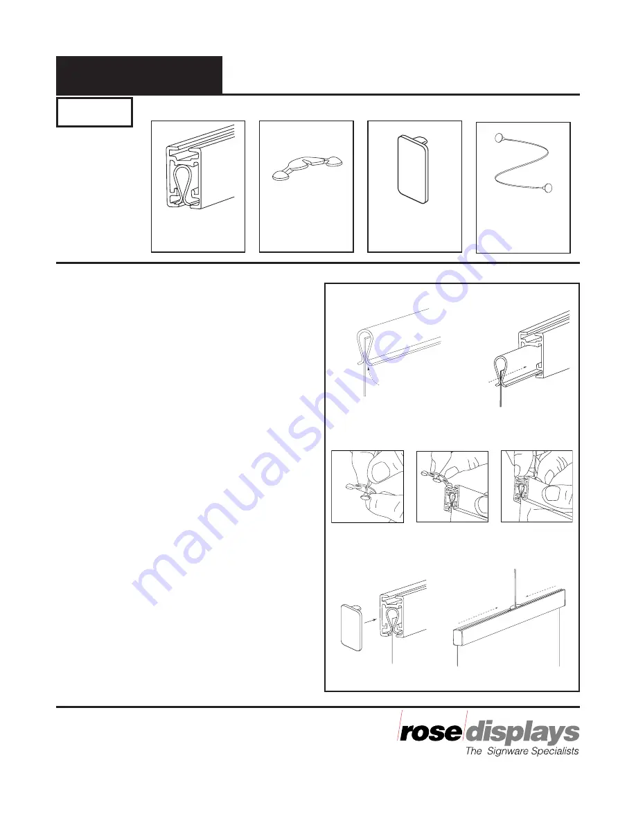 ROSE DISPLAYS ANOMULTI SQUARE WITH CABLE CLIP AND CABLE AND SAUCER Instruction Sheet Download Page 2