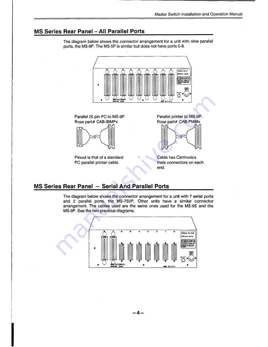 Rose electronics MASTER SWITCH Скачать руководство пользователя страница 7