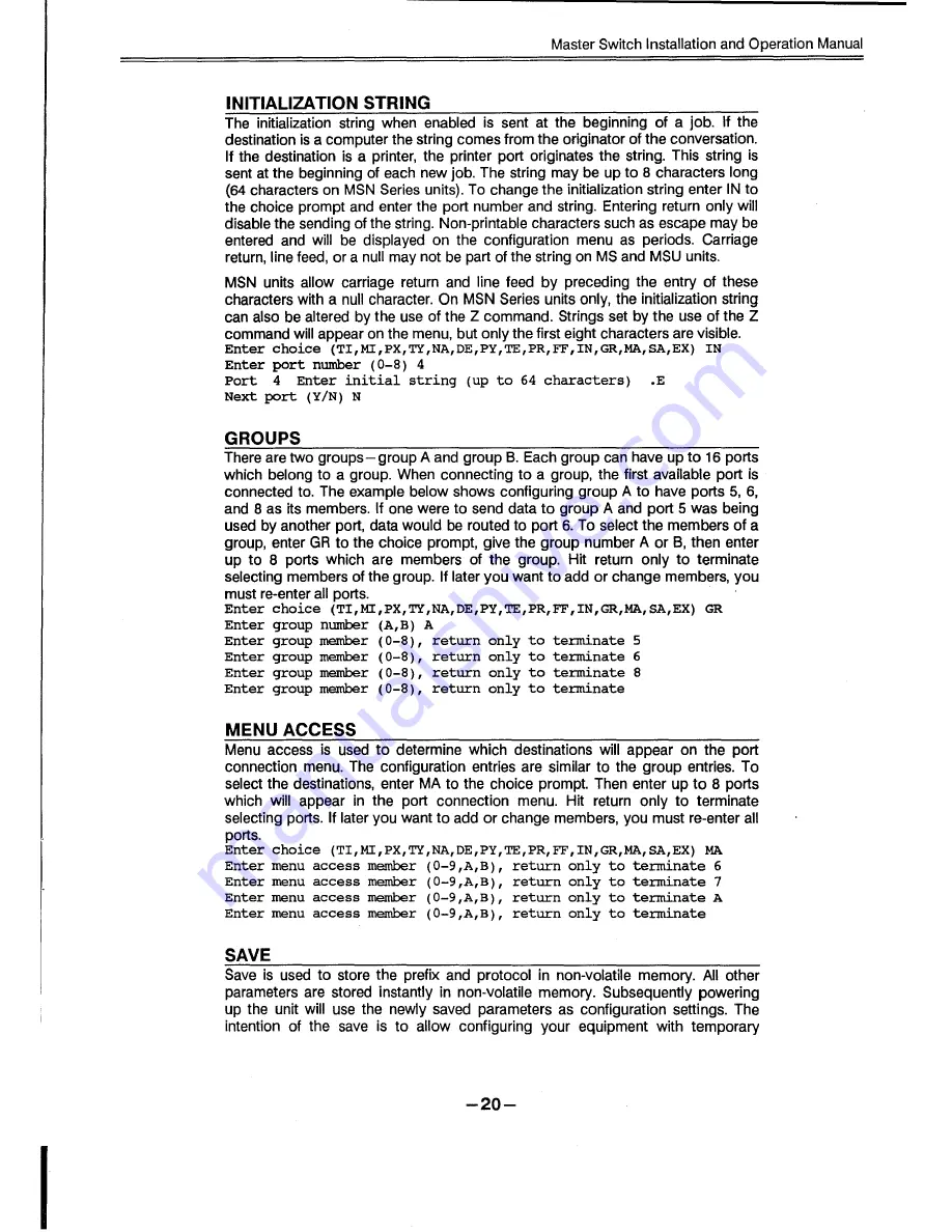 Rose electronics MASTER SWITCH Installation And Operation Manual Download Page 23