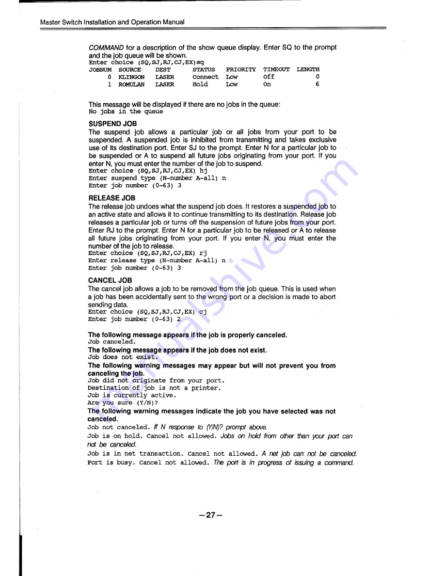 Rose electronics MASTER SWITCH Installation And Operation Manual Download Page 30