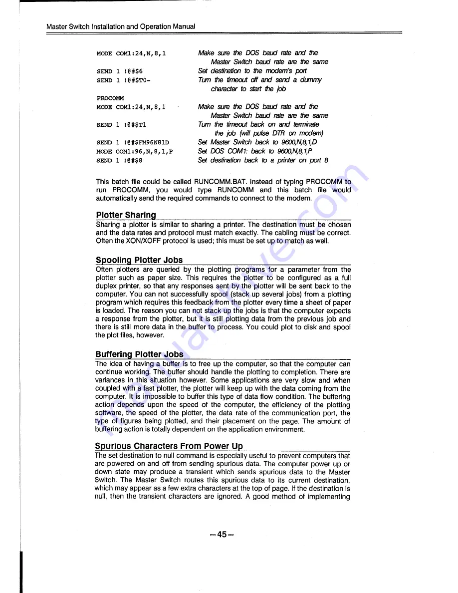 Rose electronics MASTER SWITCH Installation And Operation Manual Download Page 48